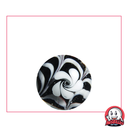1 Murmel Art Fleur Noire 22 mm