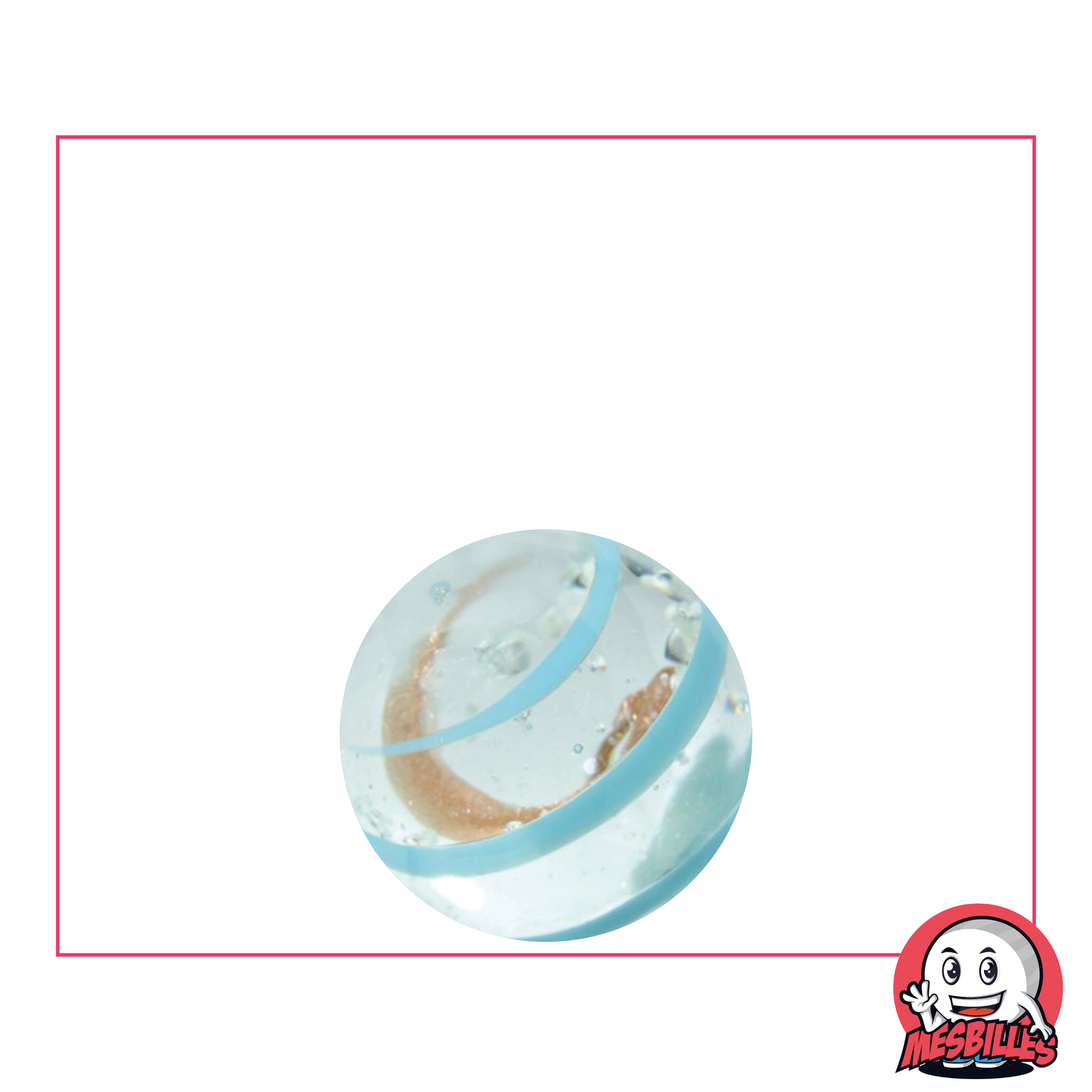 1 Murmel Art Tourbillon phosphoreszierend hellblau 16 mm