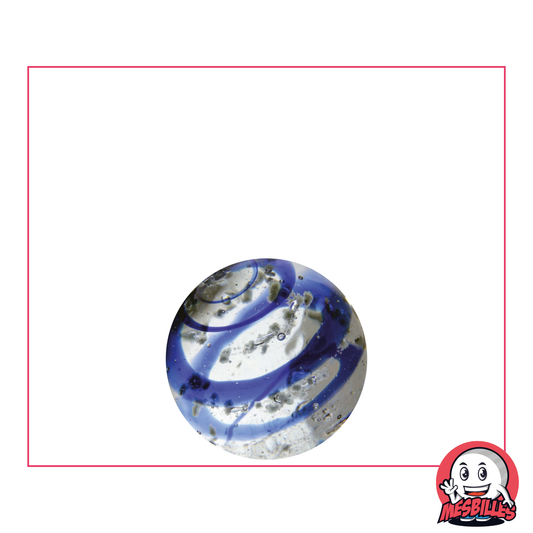 1 Murmel Kunst Tourbillon Phosphoreszierend Dunkelblau 16 mm