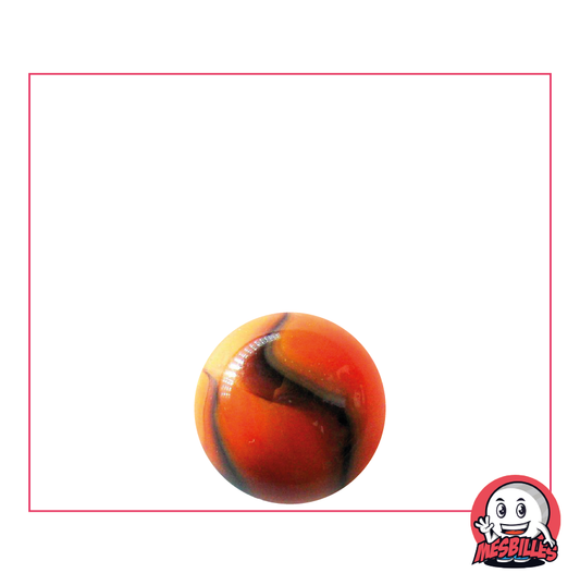 Murmeln Jupiter 14 mm orange mit braunen Streifen – MeineMurmeln