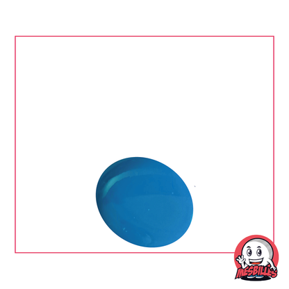 1 Murmeln Flach Perlblau-Hellblau 18 mm