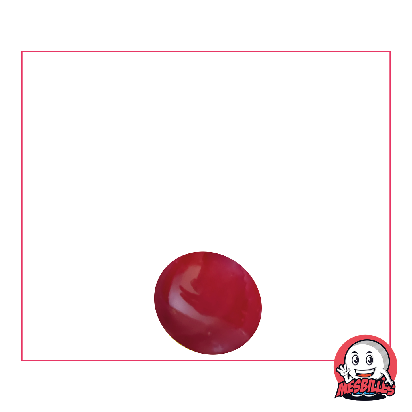 1 Flache Murmeln 12 mm Glänzend Rot