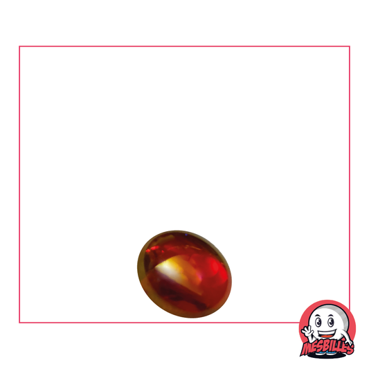 1 Murmeln Flach 12 mm Irisierend Rot