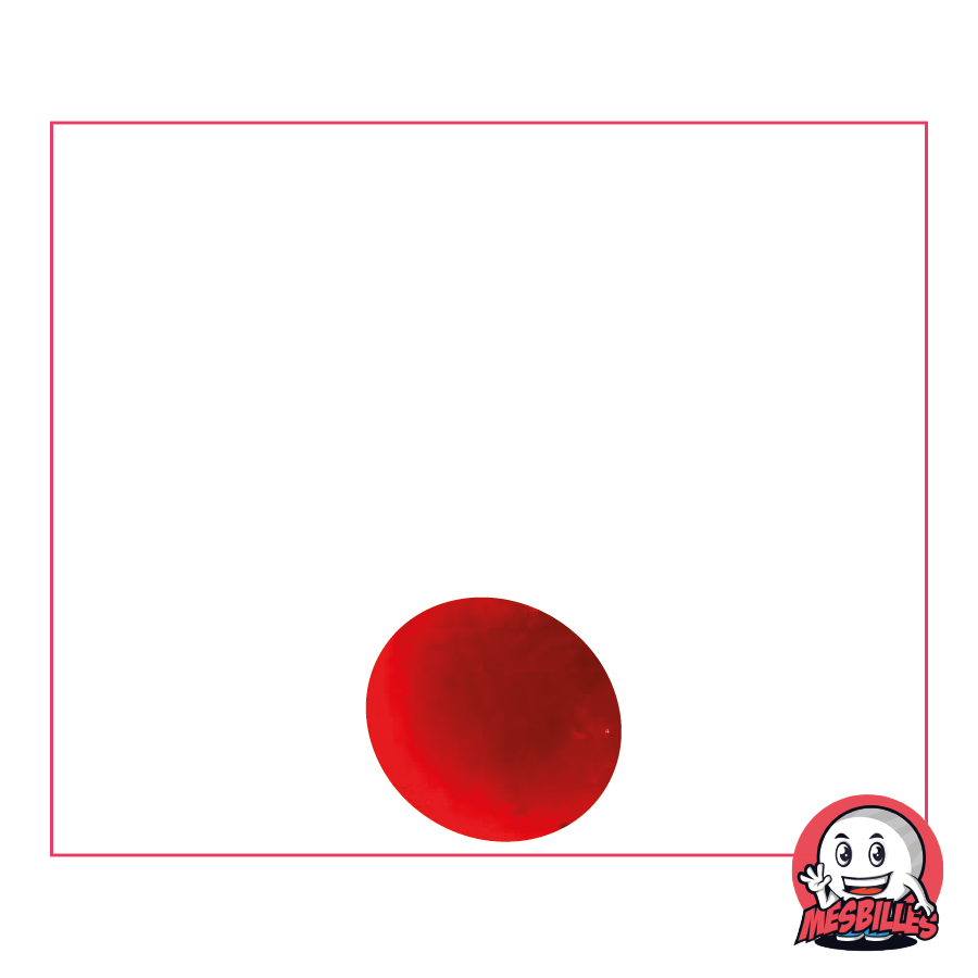 1 Murmeln Flach 12 mm Licht Rot