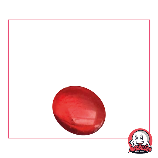 1 Flache Murmel 18 mm Rote Lupe
