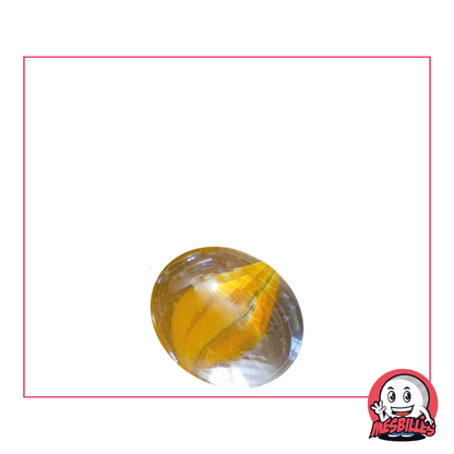 1 Flache Murmel Verwirbelt Orange 18 mm
