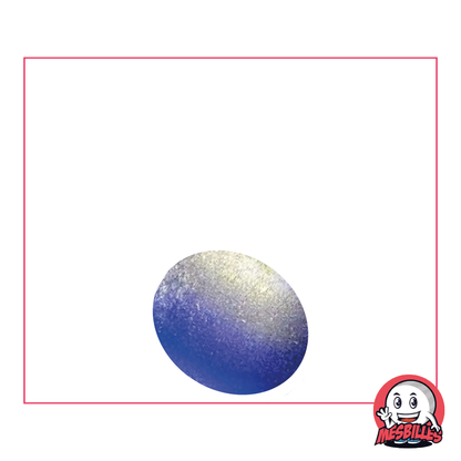1 Flache Murmel 18 mm Givré Blau-Nacht