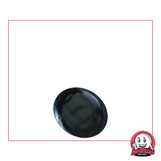 1 Flache Murmel 18 mm Perle Schwarz