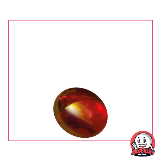 1 Flache Murmel 18 mm Irisée Rot
