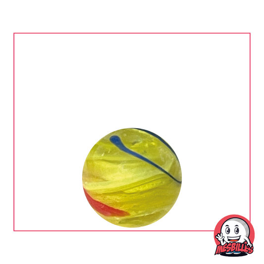 1 Murmeln Zebra Gelb 16 mm