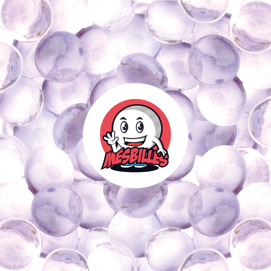 1 Murmeln Flach Licht Lavendel 18 mm