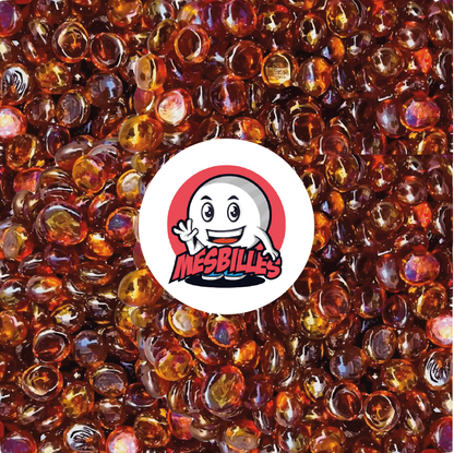 1 Murmeln Flach Irisierend Orange 30 mm