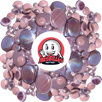 1 Murmeln Flach Glänzend Violett 30 mm