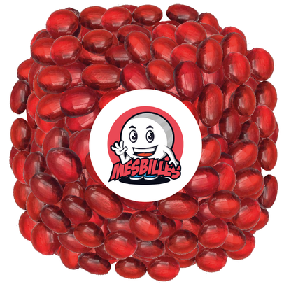 1 Flache Murmel 18 mm Rote Lupe