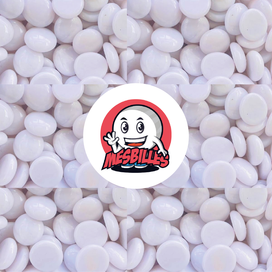 1 Flache Murmel 18 mm Perle Rosa-Hell