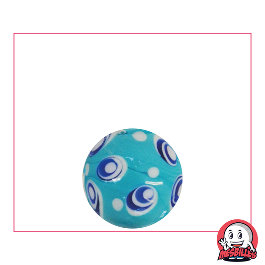 1 Murmeln Kunst Bubble Blau 16 mm