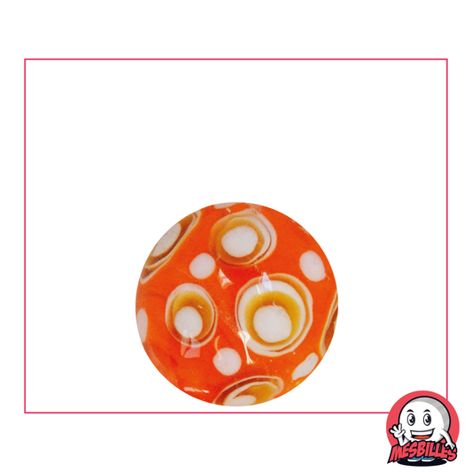 1 Murmeln Kunst Bubble Orange 22 mm