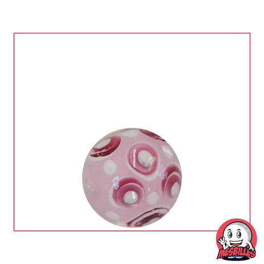 1 Murmeln Kunst Bubble Rosa 16 mm