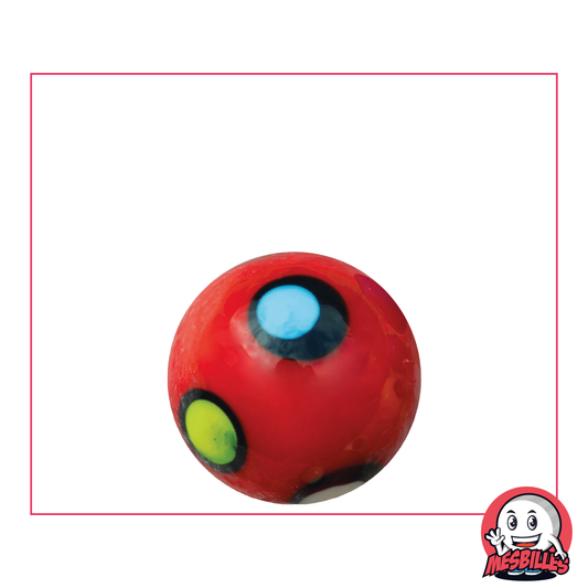 1 Murmeln Kunst Punkt Rot 22 mm