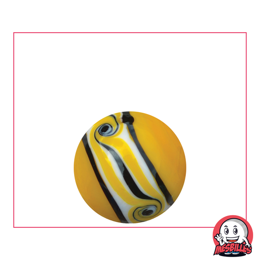 1 Murmeln Kunst Hawaii Orange 22 mm