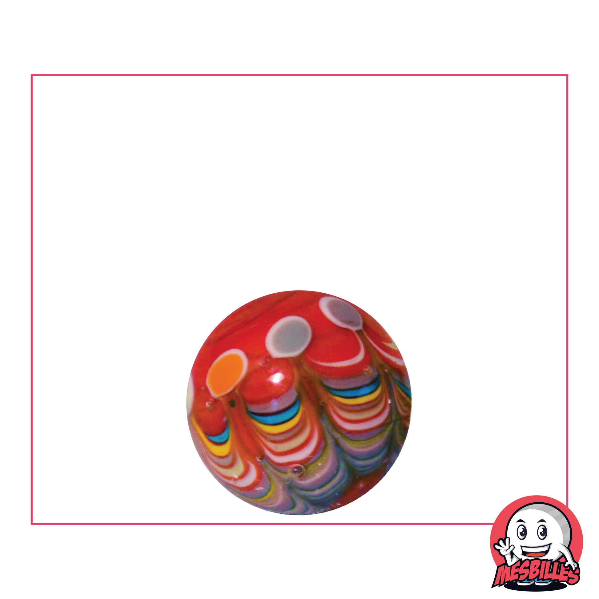 Kunstmurmel Joker Rot 16 mm, farbige, ineinander verschachtelte Kugeln – einzigartiges Spiel und leicht zu reinigen