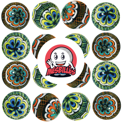 1 Murmeln Mandala Grün 16 mm