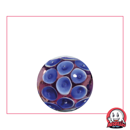 1 Murmel Kunst Seerose Blau 22 mm
