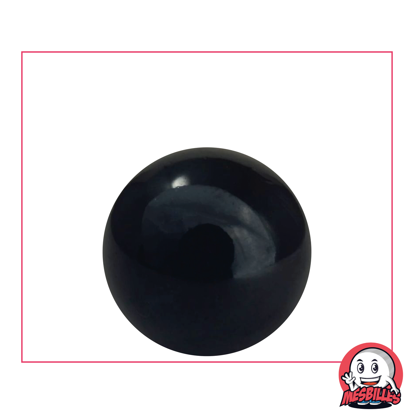1 Murmel Schwarz Perle 25 mm
