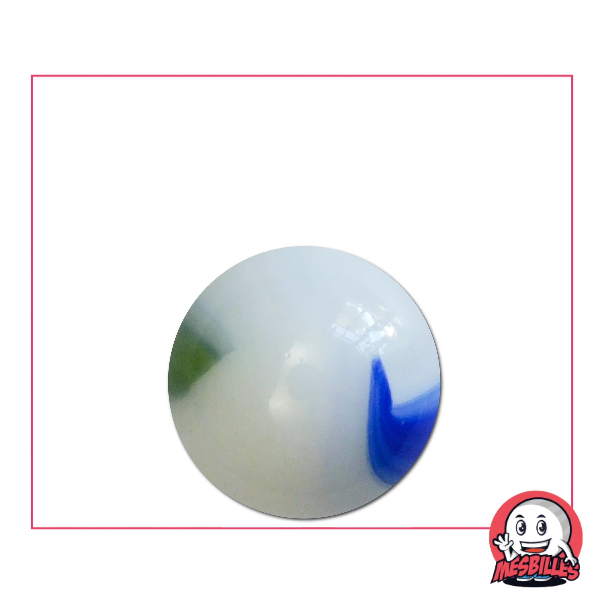 Bille porcelaine blanche de 16 mm, finition soignée, idéale pour collection ou jeu.