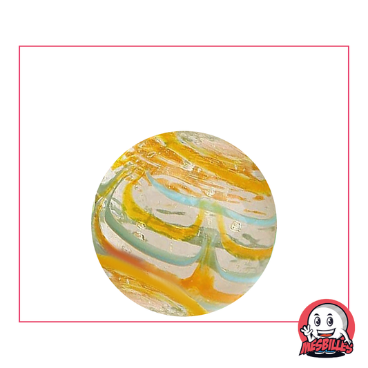 1 Murmeln Spider Orange und Blau 25 mm