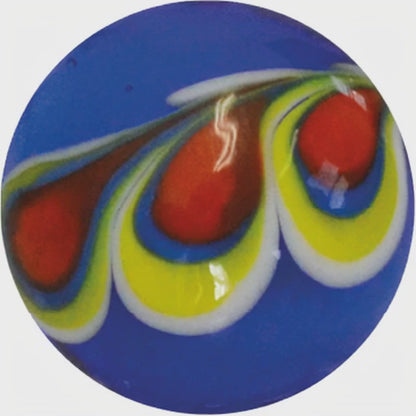 1 Murmeln Pfau Grün 16 mm